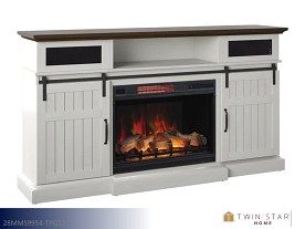 Twin Star Manning Antique White Fireplace