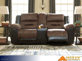 Ashley Earhart Chestnut Motion Loveseat