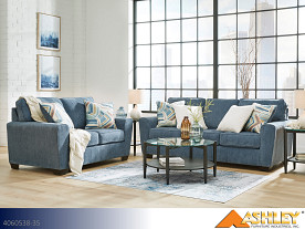 Ashley Cashton Blue Sofa and Loveseat (2 Piece Set)