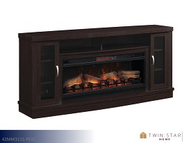 Twin Star Hutchinson Oak Espresso Fireplace