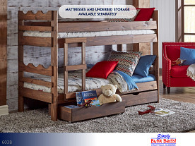 Simply Bunk Beds  Chestnut Bunkbed (Twin-Twin)