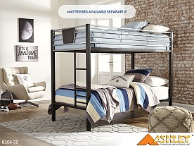 Ashley Dinsmore Black-Gray Bunkbed (Twin-Twin)