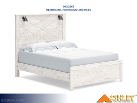 $20.25 Pays First Month! Ashley Gerridan White-Gray Bed (Queen)