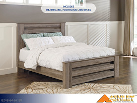 Ashley Zelen Warm Gray Bed (Queen)