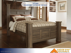 Ashley Juararo Dark Brown Bed (Queen)