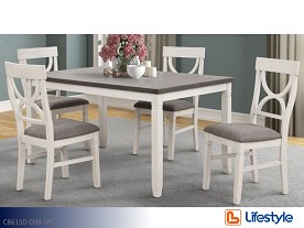 Lifestyle Anna Grey Dining Set (5 Piece Set)