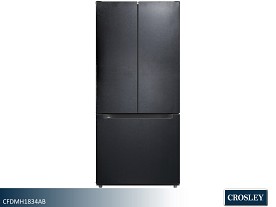 Crosley 18.4 Cu Ft French Door Refrigerator W/Icemaker  (Black)