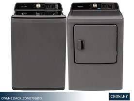 Crosley  Washer Dryer Set - W 4.1 Cu Ft | D 7.0 Cu Ft (Harbor Mist)