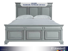 Elements Calloway Grey Bed (Queen)