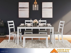 $17 Pays up to April 1* For This Ashley Stonehollow White Dining Set (6 Piece Set)