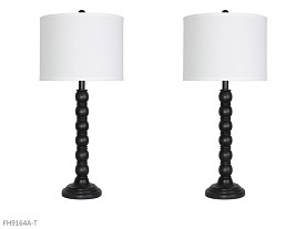 AWF Imports  Washed Black Lamp (Pair)