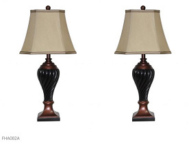 AWF Imports Scott Black-Copper Lamps (Pair)