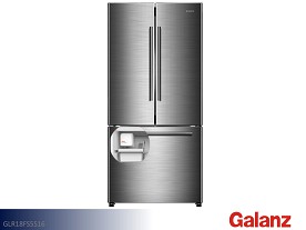 Galanz Ice Maker French Door Refrigerator - 18 Cu Ft (Stainless)