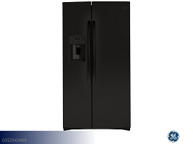 GE Ice and Water Side by Side Refrigerator - 25.1 Cu Ft (Black)