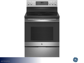 GE Convection / Air Fry Electric Range - 5.3 Cu Ft (Stainless Steel)