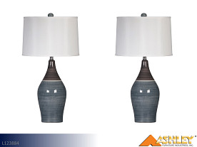 Ashley Niobe Multi Gray Lamps (Pair)