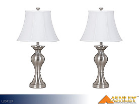 $20.25 Pays First Month! Ashley Rishona Brush Silver Lamps (Pair)