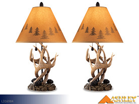 $20.25 Pays First Month! Ashley Derek Brown Poly Lamps (Pair)