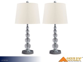 Ashley Joaquin Clear-Silver Lamps (Pair)