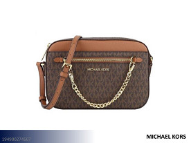 Michael Kors Jet Set Crossbody Handbag - Large (Brown)