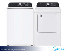 Midea Large Capacity Washer Dryer Set - W: 4.5cf | D: 7.0cf (White)