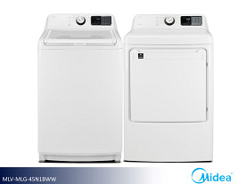 Midea  Washer Dryer Set - W: 4.5cf | D: 7.0cf (White)