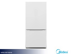 MIDEA Midea 18.7 cuft White Bottom Mount Fridge Refrigerator with Bottom Mount Freezer