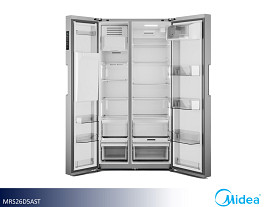 Midea  Side by Side Refrigerator - 26 Cu Ft (Stainless)