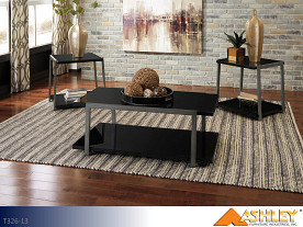 Ashley Rollynx Black Occasional Table Set (3 Piece Set)