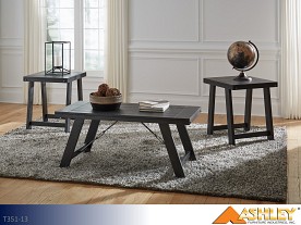 Ashley Noorbrook Black-Pewter Occasional Table Set (3 Piece Set)