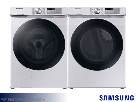 $17 Pays up to April 1* For This Samsung Front Load Front Load Washer Dryer Set - W: 4.5cf | D: 7.5cf (White)