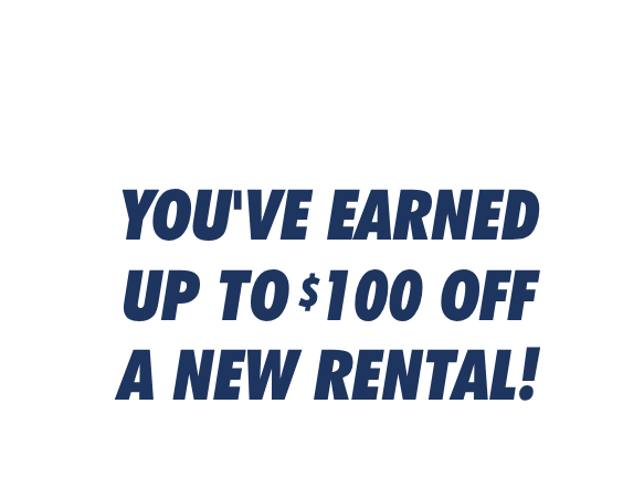 Nice shooting! You just scored this amazing offer! You've earned up to $100 off a new rental! Check your email for your coupon!